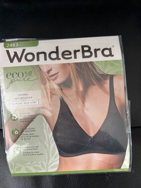 WonderBra Eco Pure Wireless Bra - Black